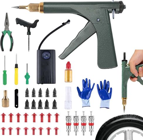 Tire Repair Nail,Tire Repair Kits,Vacuum Tire Repair Kits Spiral Rubber Screws,for car, Motorcycle, Truck, Tractor Tire Puncture Repair in Saudi Arabia