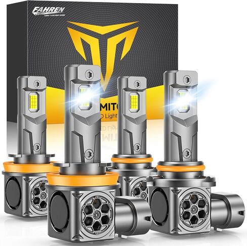 مجموعة مصابيح الضباب Ursprung 9005 9006، 60000LM 900% سطوع فائق 1:1 حجم صغير مع مروحة تبريد، التوصيل والتشغيل حقًا، الكل في واحد، عبوة من 4 قطع in Kuwait