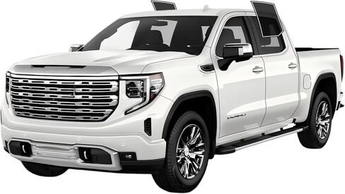 طبقة تظليل النوافذ مسبقة القطع من AUTOTEK، جميع جوانب السيارات، حماية من أشعة الشمس، الخصوصية، زجاج مضاد للكسر، طبقة 2 طبقة 35%، مجموعة تظليل ملونة لـ GMC Sierra 1500 Crew 2019-2024 in Saudi Arabia