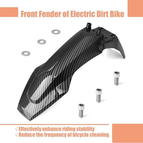Electric Dirt Bike Rear Fender Compatible with Tuttio Soleil 01 Electric Off-Road Motorcycle Mud Guard Replacement for Tutti Soleil01 E-Bike Imitation Carbon Fiber Texture Mudguard in Saudi Arabia