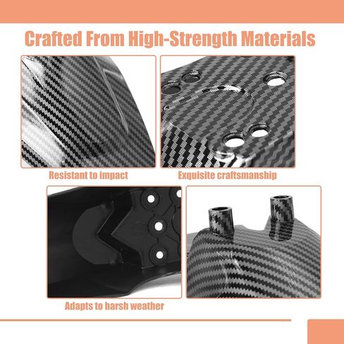 Electric Dirt Bike Rear Fender Compatible with Tuttio Soleil 01 Electric Off-Road Motorcycle Mud Guard Replacement for Tutti Soleil01 E-Bike Imitation Carbon Fiber Texture Mudguard in Saudi Arabia