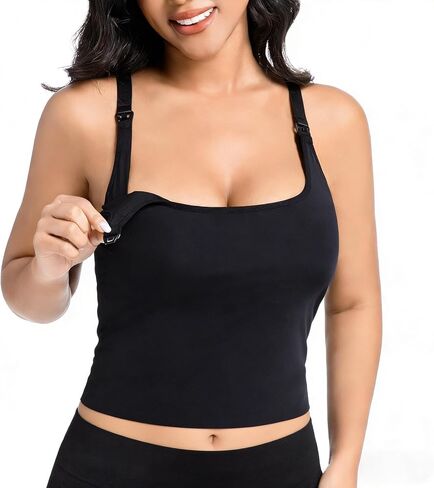 حمالات صدر رياضية للرضاعة الطبيعية، حمالة صدر ناعمة داعمة لليوجا مع حمالة صدر مبطنة مدمجة in Kuwait