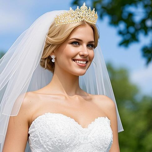 تاج تيجان للنساء والفتيات، ذهبي لأعياد الميلاد، تاج الأميرة الملكة، أغطية رأس لمهرجانات Quinceanera، أغطية رأس كورونا لحفلات الزفاف والحفلات الراقصة in Kuwait