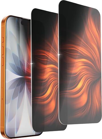 واقي شاشة للخصوصية لهاتف iPhone 16 Pro Max من الزجاج المقسى لهاتف iPhone16 ProMax مضاد للتجسس ومضاد للضوء الأزرق مع إطار تثبيت بدون فقاعات (6.9 بوصة وردي) in Kuwait