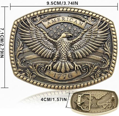 Western Belt Buckle for Men Women - 2026 NEW Eagle Belt Buckles Men Cowboy Belts Buckle Gifts in Saudi Arabia