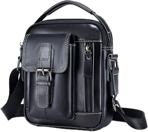 Men's Leather Crossbody Bag - Stylish & Functional Daily Companion in Kuwait