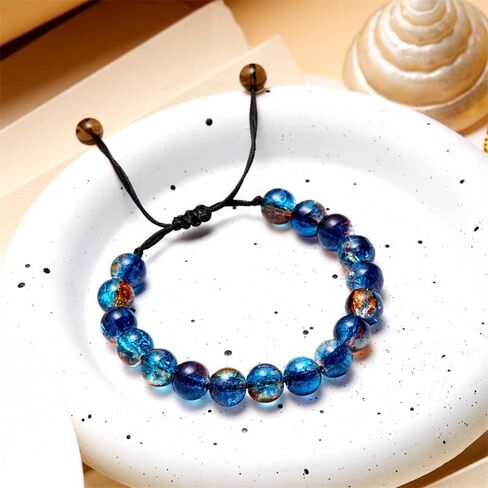 Beaded Stretch Bracelets for Women Men Healing Crystal Stone Bracelet Bead Adjustable Unisex Gemstones Bracelets 10MM Weave Jewelry Gifts in Saudi Arabia
