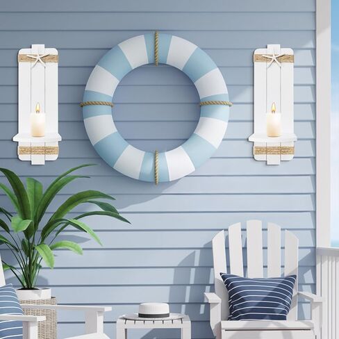 Beach Starfish Wall Candle Sconces Decor Set of 2 Ocean Themed Wall-Mounted Candle Holders Coastal Farmhouse Nautical Seashell Decorations for Bathroom Living Room Bedroom or Beach House in Saudi Arabia