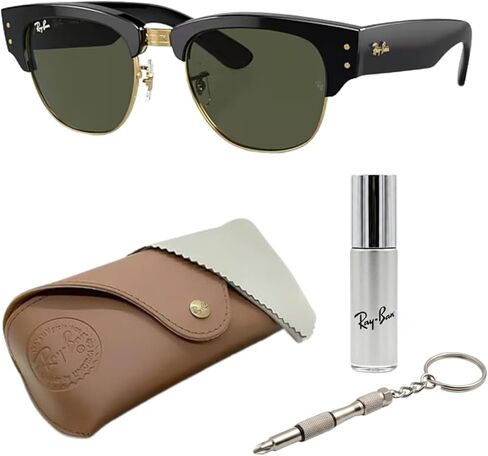 Ray-Ban RB0316S MEGA CLUBMASTER Square Shaped Sunglasses for Men & Women with Official RAYBAN Eyewear Kit in Saudi Arabia