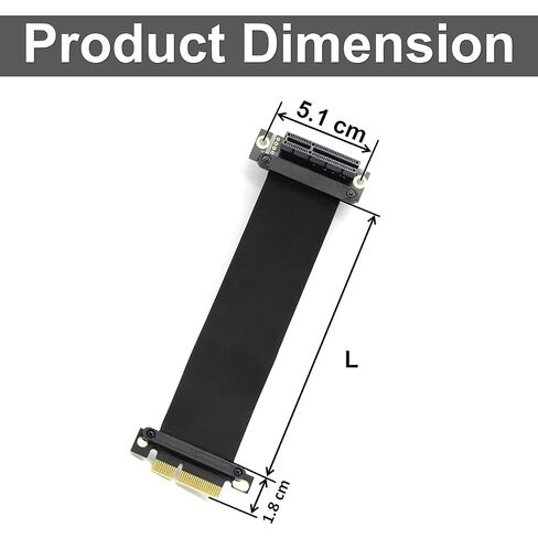 كابل تمديد 10Gtek PCIe 3.0، X4 إلى X4، M إلى F، مستقيم إلى مستقيم، طول الكابل 20 سم، P322MF1120 in Saudi Arabia
