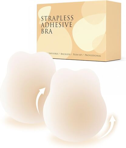 Adhesive Sticky Push Up Bra Invisible Backless Strapless Reusable Nipple Covers for Women in Saudi Arabia