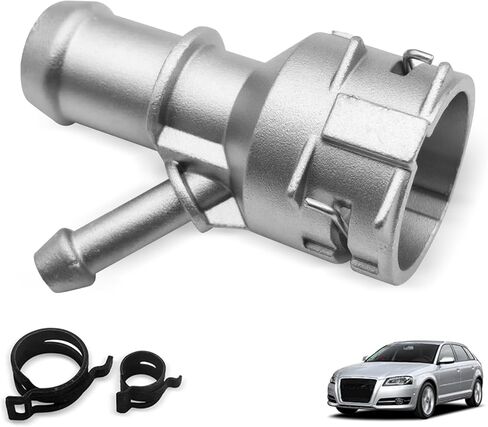 1K0122291C خرطوم تبريد المحرك مع 3 مشابك موصل منفذ ترموستات شفة الأنابيب تناسب AUDI A3 TT Skoda OCTAVIA متوافق مع VW GOLF 1K0122101BB 1K0122101BC (1K0122291C+3B0122291B) in Saudi Arabia