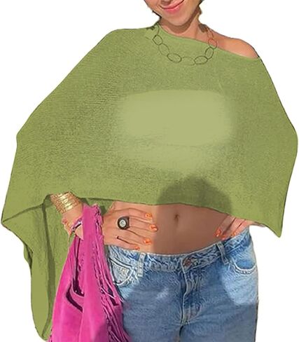 Womens Sheer Poncho Shrug Bolero Lightweight Shrug Pullover Sweater Tops Summer Cover Up Beach Top in Saudi Arabia