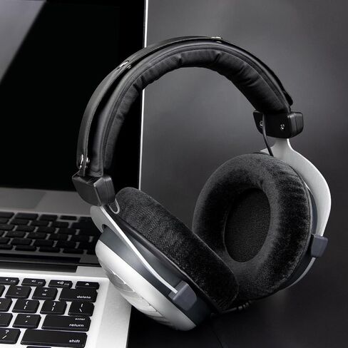 طقم وسادة رأس بديلة من SOULWIT لـ Beyerdynamic DT770/DT770M/DT770Pro/DT770 Pro HT/DT 790/DT797/DT880/DT880 Pro/DT880 Pro HT/DT990/DT990 Pro/HS200/HS400/MMX 300 (الجيل الثاني) - أسود in Saudi Arabia