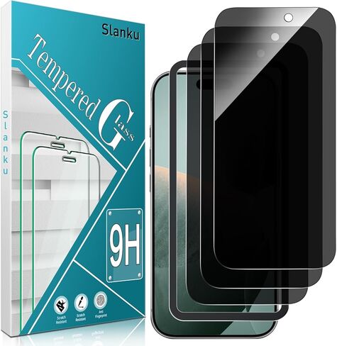 Slanku [3 Pack Screen Protector for iPhone 16 Pro Max Tempered Glass, Full Coverage Protection, No-Bubbles, Anti-Scratch, Easy to install in Saudi Arabia