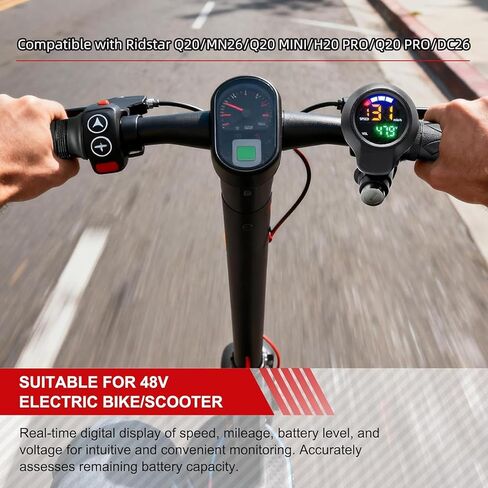 خنق Ebike مع شاشة LCD ملونة مستديرة السرعة / مستوى البطارية، تصميم مريح بقبضة مطاطية، بديل خنق نصف ملتوي للدراجات الإلكترونية 36 فولت - 72 فولت، والدراجات البخارية، ومجموعات الدراجات الآلية in Saudi Arabia