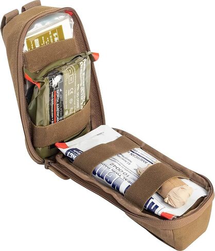 مجموعة الإسعافات الأولية من North American Rescue ROO M-FAK (أسود) NAR First Responders Compact Bag أطقم طبية مع عاصبة C-A-T، ختم الصدر، ETD، شاش (80-1049) in Kuwait