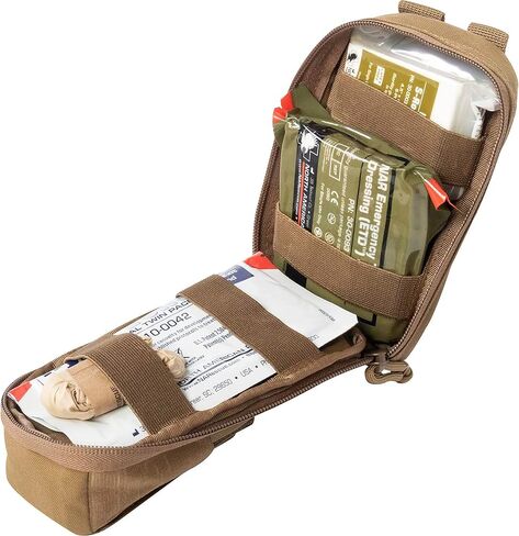 مجموعة الإسعافات الأولية من North American Rescue ROO M-FAK (أسود) NAR First Responders Compact Bag أطقم طبية مع عاصبة C-A-T، ختم الصدر، ETD، شاش (80-1049) in Kuwait