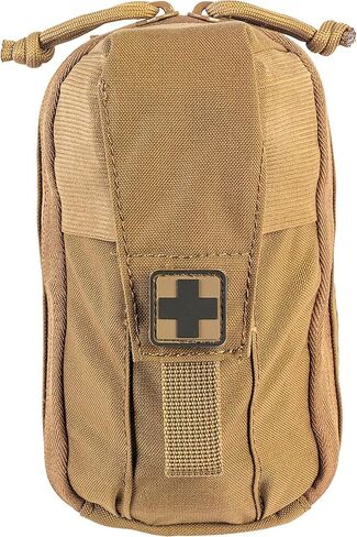 مجموعة الإسعافات الأولية من North American Rescue ROO M-FAK (أسود) NAR First Responders Compact Bag أطقم طبية مع عاصبة C-A-T، ختم الصدر، ETD، شاش (80-1049) in Kuwait