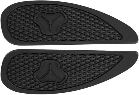 Traction Pad, Motorcycle Knee Pads, 2Pcs Anti Slip Traction Pad Gas Fuel Stickers Protector for Retro Motorcycle (Black) in Saudi Arabia