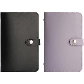 2Pcs 100 Envelopes Money Saving Challenge,Mini Money Saving Binder,Budget Binder with Cash envelopes, Savings Challenge Binder- Savings Challenges Book to Plan and Save $5,050(Black + Purple) in Saudi Arabia