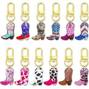 Mini Cowboy Boot Keychains Cute Cowgirl Keychain Party Favors Bridal Shower Western Keychains in Saudi Arabia
