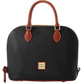 Dooney & Bourke Women's Domed Satchel in Pebble Grain Leather, Large Handbag with Adjustable & Detachable Shoulder Strap in Kuwait