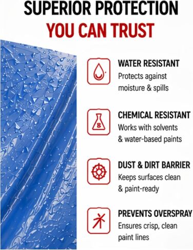 Automotive Cover Plastic sheeting 16' X 350' (Blue) in Kuwait
