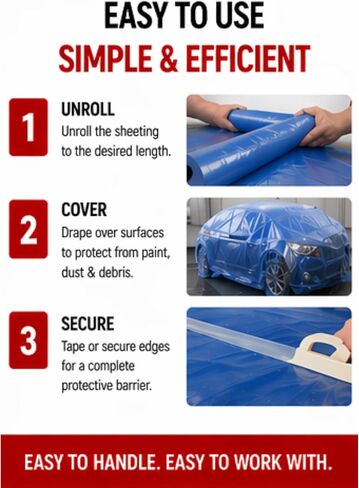 Automotive Cover Plastic sheeting 16' X 350' (Blue) in Kuwait