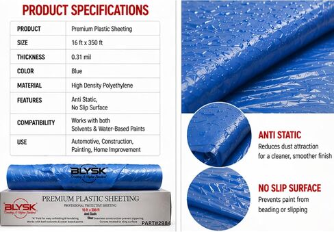 Automotive Cover Plastic sheeting 16' X 350' (Blue) in Kuwait