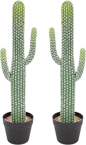 UV-Resistant Artificial Fake Cactus Plants 4ft – Large Faux Cowboy Cactus for Indoor & Outdoor Home, Office, or Garden Decor in Saudi Arabia