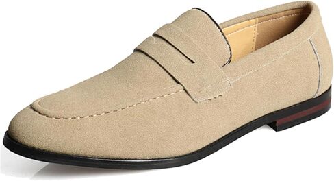 Men's Suede Dress Loafers Slip On Casual Shoes Lightweight Soft Penny Loafers Classic Moccasins Driving Shoes in Saudi Arabia