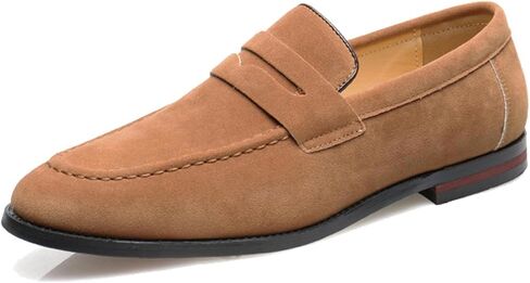 Men's Suede Dress Loafers Slip On Casual Shoes Lightweight Soft Penny Loafers Classic Moccasins Driving Shoes in Saudi Arabia