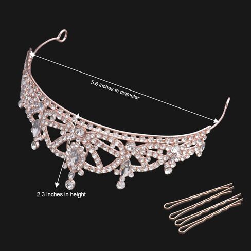 تاج ملكة القلوب من TODDER، تاج الأميرة الأحمر والذهبي للنساء والفتيات، تاج Quinceanera لحفلات عيد الهالوين وحفلات الزفاف in Kuwait