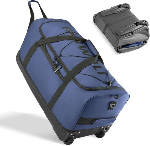 Fanwoli 30'' Large Rolling Duffle Bag with Wheels - No-Sag Heavyload Design, Waterproof & Collapsible (100L-120L) Wheeled Luggage with Soft Handle, Ideal for Extended Travel, Camping, Moving & Gym in Saudi Arabia