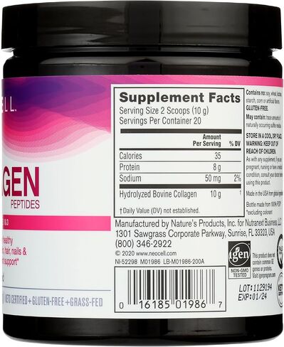 Neocell Super Collagen Powder A 6,600mg Collagen Types 1 & 3 - Unflavored - 7 Ounces in Saudi Arabia