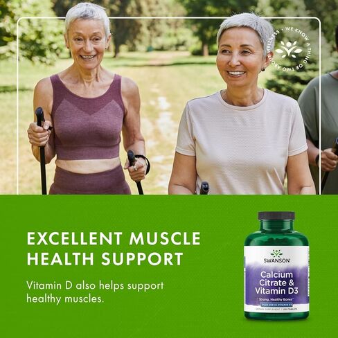 Swanson Calcium Citrate & Vitamin D 250 Tabs in Saudi Arabia