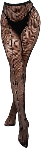 PPX Women Sexy Tights Fishnet Stockings Patterned Leggings Thigh-High Black Socks Lace Pantyhose in Saudi Arabia