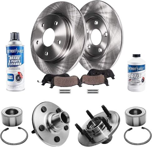 Detroit Axle - 4pc Brake Rotors for 2015-2021 Jeep Grand Cherokee 2011-2025 Dodge Durango, Front Rear Disc Brake Rotors Replacement : 13.78" inch Front and 12.99" inch Vented Rear Rotor in Kuwait