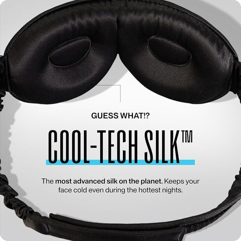 Dream Recovery The Luxe Mask - 3D Performance Silk Sleep Mask for Side Sleepers - 100% Light Blocking, Adjustable Eye Cover for Sleeping in Saudi Arabia