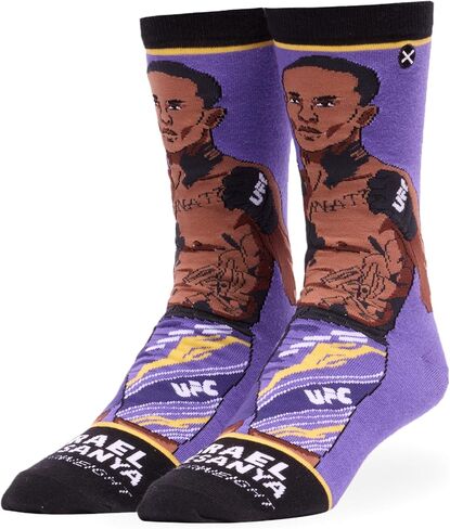 Odd Sox - Sean O'Malley Crew Socks - UFC Fighter Novelty Apparel - Size Large - Comfy Cotton Blend - Fun Gift for MMA Fans in Saudi Arabia