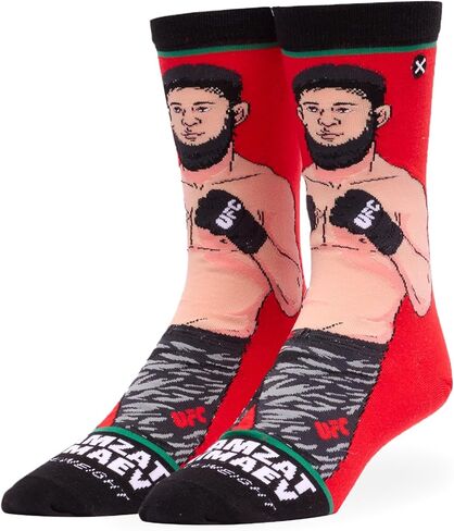 Odd Sox - Sean O'Malley Crew Socks - UFC Fighter Novelty Apparel - Size Large - Comfy Cotton Blend - Fun Gift for MMA Fans in Saudi Arabia
