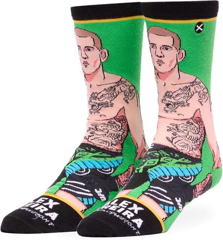 Odd Sox - Sean O'Malley Crew Socks - UFC Fighter Novelty Apparel - Size Large - Comfy Cotton Blend - Fun Gift for MMA Fans in Saudi Arabia