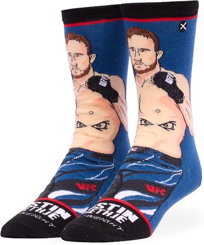 Odd Sox - Sean O'Malley Crew Socks - UFC Fighter Novelty Apparel - Size Large - Comfy Cotton Blend - Fun Gift for MMA Fans in Saudi Arabia