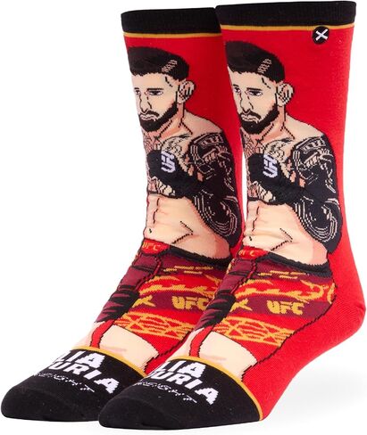 Odd Sox - Sean O'Malley Crew Socks - UFC Fighter Novelty Apparel - Size Large - Comfy Cotton Blend - Fun Gift for MMA Fans in Saudi Arabia