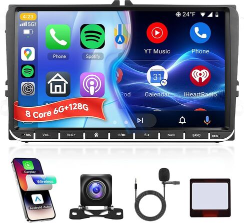 Android Car Radio Car Stereo for VW Golf 5 6 Passat Jetta Caddy EOS T5 Tiguan Touran CC Polo Head Unit with 7'' Touchscreen Mirror Link Bluetooth WiFi GPS Navigation FM RDS USB Rear Camera SWC MIC in Saudi Arabia