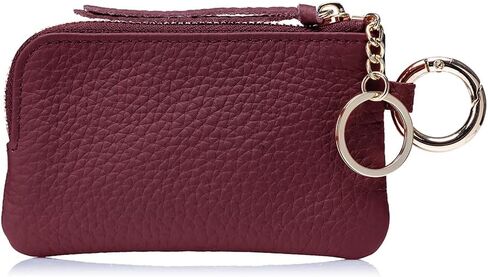 Genuine Leather Coin Purse with Wrist Strap & Keychain – Mini Zipper Wallet, Change Holder & Coin Pouch for Women, Slim Minimalist Travel Wallet with Gift Box (Vintage Wash) in Saudi Arabia