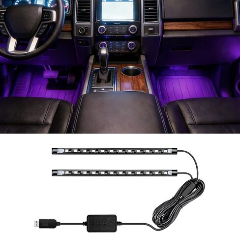 إضاءة Footwell للسيارة، مصابيح LED داخلية للسيارة، أضواء للسيارة الداخلية، شريط إضاءة RGB يمكن التحكم فيه من خلال التطبيق مع وضع مزامنة الموسيقى، 72 مصباح LED 16 مليون لون للسيارات والشاحنات وسيارات الدفع الرباعي عبر ولاعة 12 فولت in Kuwait