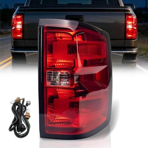 مجموعة مصابيح الذيل الخلفية VPIMOZO متوافقة مع 2007-2013 Silverado 1500 2500 3500HD OE Style مصباح فرامل المصابيح الخلفية للسائق الأيسر مع لمبة وتسخير يحل محل GM2800207 in Kuwait