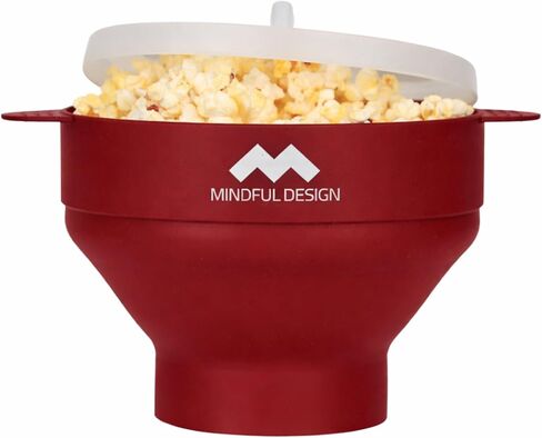 ماكينة صنع الفشار في الميكروويف بتصميم ماينفول الأصلي - وعاء من السيليكون، خالية من مادة BPA وآمنة للاستخدام في غسالة الأطباق (أسود) in Kuwait